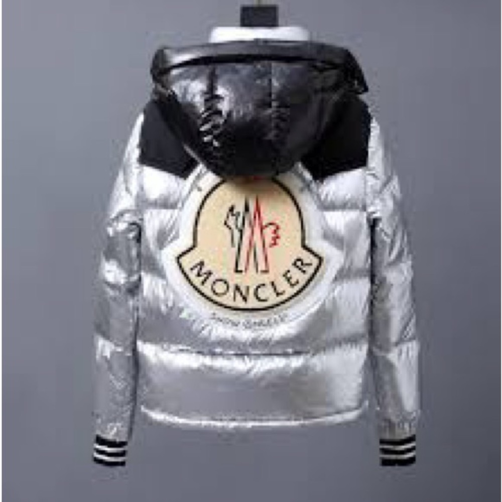 Metallic Silver Puffer Jacket